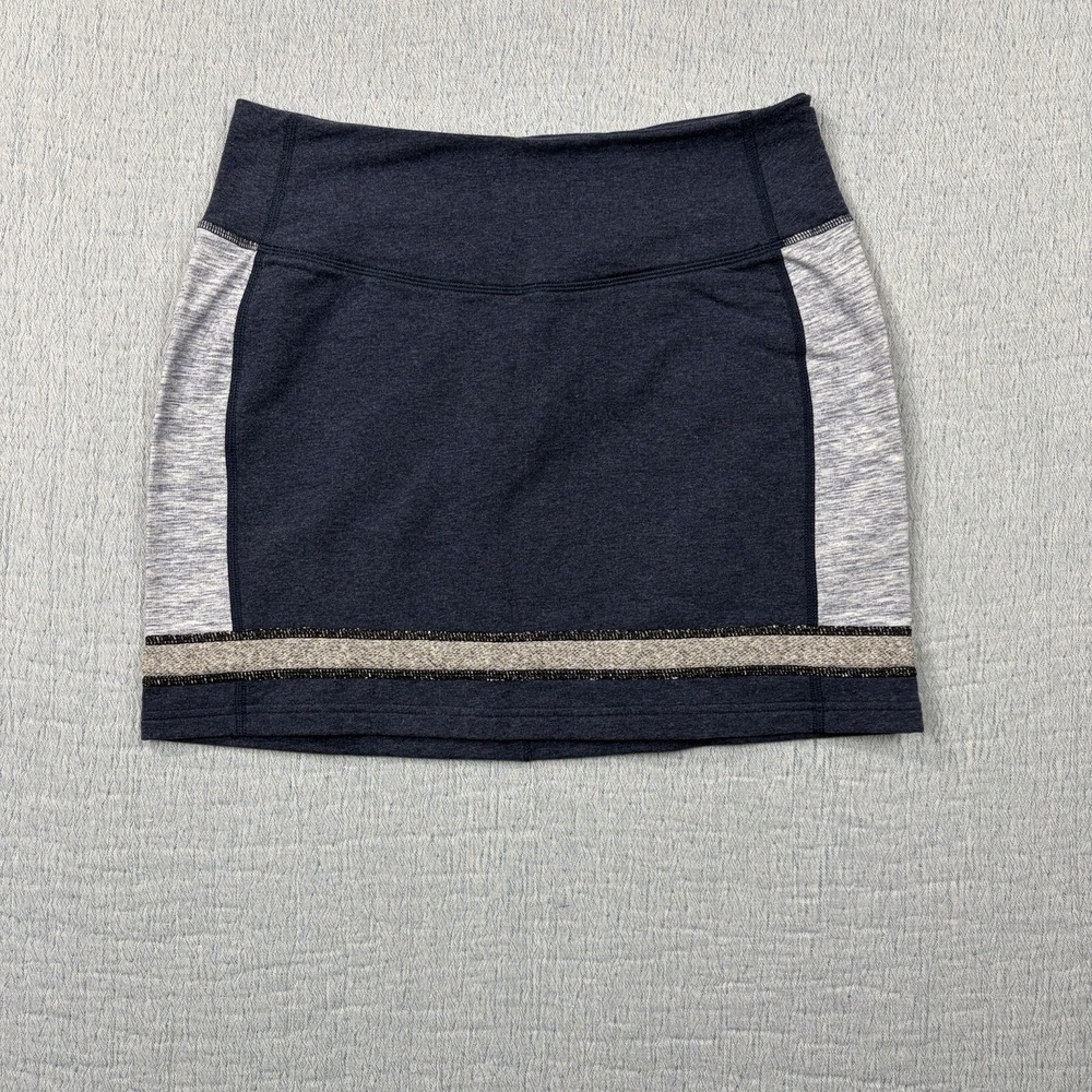 Lululemon Refresh Skirt Womens Size 6‎ French Terry Heather Gray Blue Mini